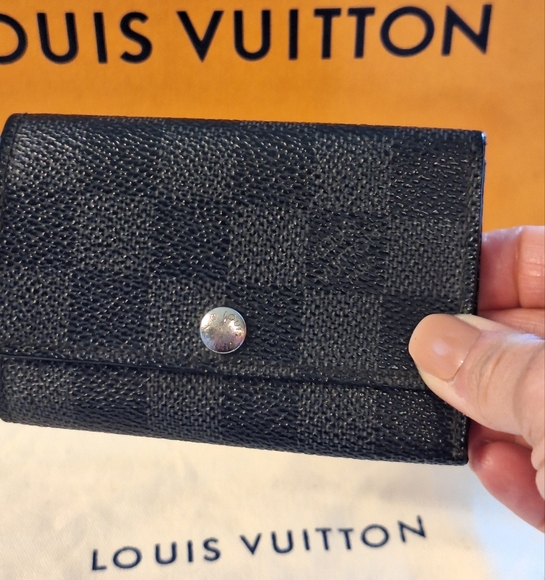 CLEAN 💥Unisex Louis Vuitton Damier Graphite Key Cles - Picture 14 of 15